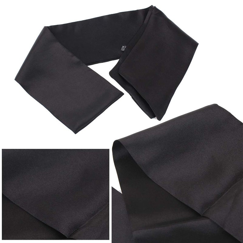XTREND 2Pcs Women's Satin Edge Scarves for Wigs 58 Inch Silk Edge Laying Scarf for Women Non Slip Hair Wrap Wigs Grip Band for Yoga, Makeup, Facial, Sport (2 pcs, Black#) - Image 2