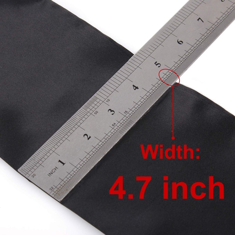 XTREND 2Pcs Women's Satin Edge Scarves for Wigs 58 Inch Silk Edge Laying Scarf for Women Non Slip Hair Wrap Wigs Grip Band for Yoga, Makeup, Facial, Sport (2 pcs, Black#) - Image 4