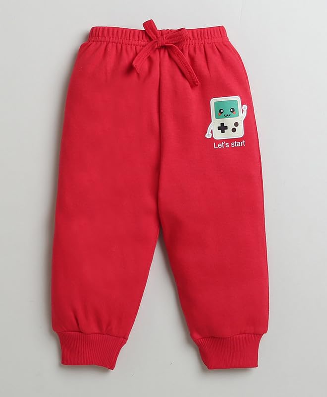 BUMZEE Red Boys Full Sleeves Cotton Sweatshirt & Jogger Set Age - 3-6 Months (Peb9997B-red) - Image 4