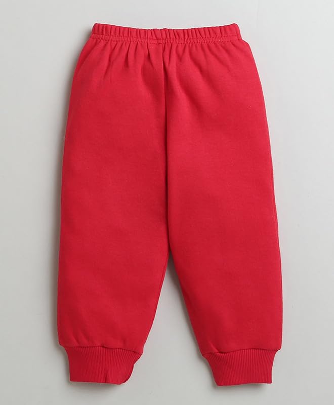 BUMZEE Red Boys Full Sleeves Cotton Sweatshirt & Jogger Set Age - 3-6 Months (Peb9997B-red) - Image 5