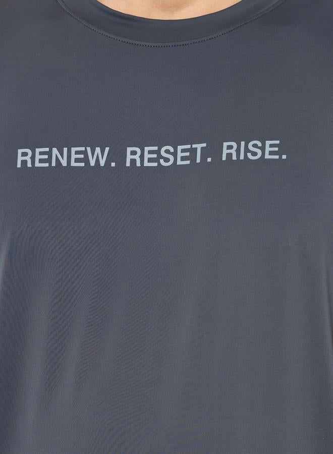 Styli Active Men Relaxed Fit Printed Active T-Shirt - Image 3