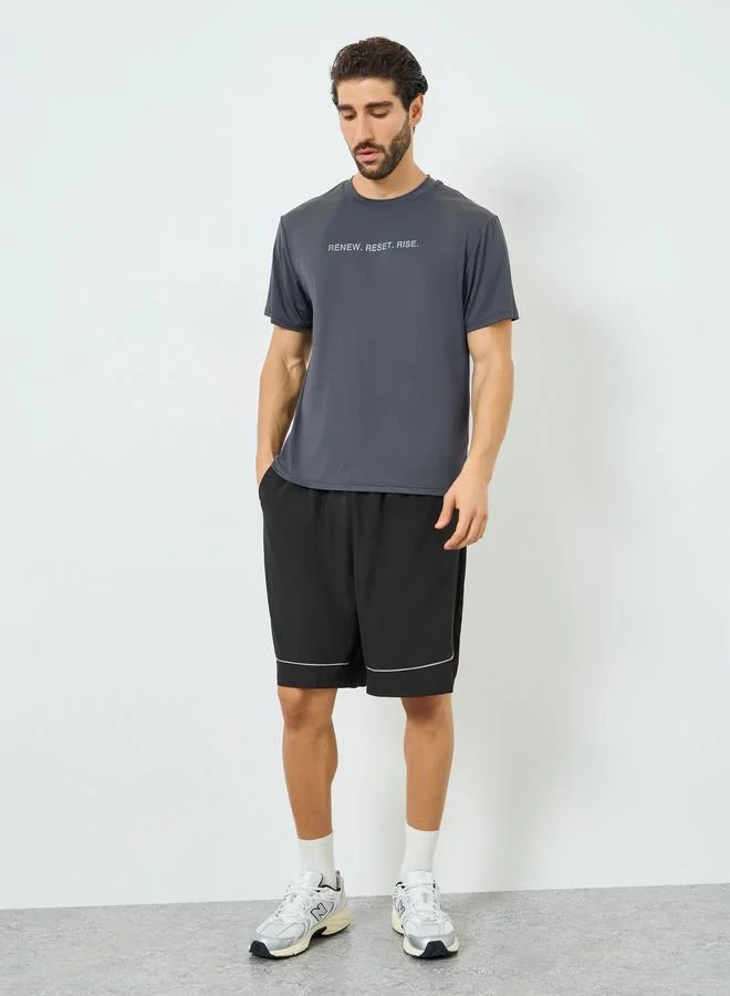 Styli Men Relaxed Fit Printed Active T-Shirt