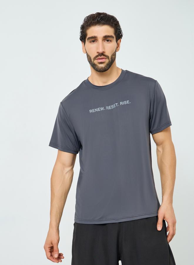 Styli Active Men Relaxed Fit Printed Active T-Shirt - Image 1