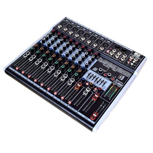 kh Professional 8 Channel Mixer Sound Board Console 99 DSP, 8 Channel Desk System WITH EQ, Interface Digital USB MP3 Input 48V Phantom Power Stereo DJ Studio, Bluetooth USB Audio Mixer for PC - Image 2