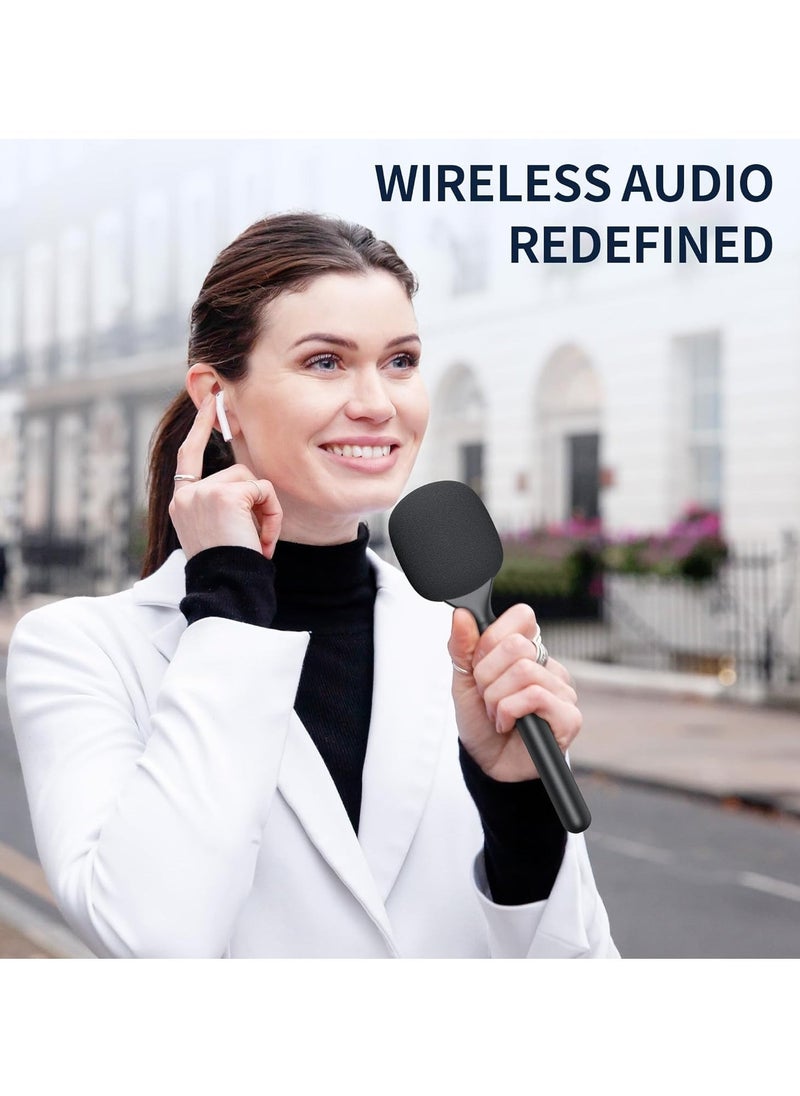 TIGER Wireless Interview Microphone Handheld Adapter – Wireless Lavalier Mic Handle Mount for Rode Wireless GO, DJI Mic, Hollyland Lark Lapel Mic, Ideal for Vlogging, Interviews, Podcasts & Reports  - Image 5
