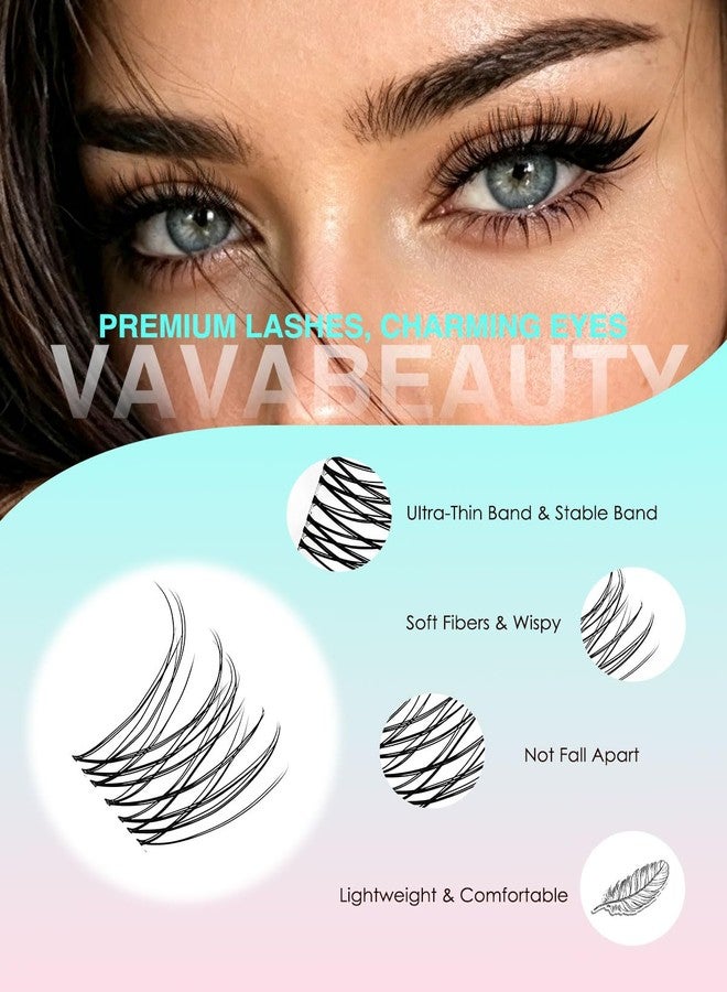 VAVABEAUTY Lashes Clusters IVY Natural Cluster Eyelashes D Curl - Image 2