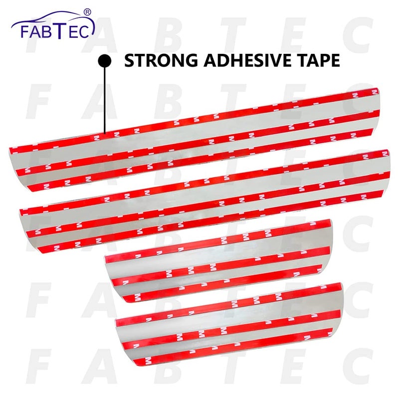 FABTEC لوحة سيل باب السيارة من الأكريليك مع تشطيب مرآة متوافقة مع فولكس فاجن بولو (مجموعة من 4 قطع، زرقاء) (ضمان 6 أشهر) - Image 5