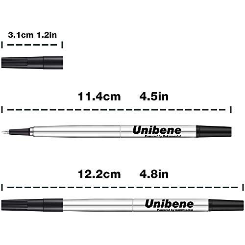 Unibene Parker Compatible Rollerball Refill 6 Pack, 0.7mm Medium Point - Black, Smooth Writing Replaceable German Gel Ink Pen Refills for IM Sonnet Urban Pens - Image 5