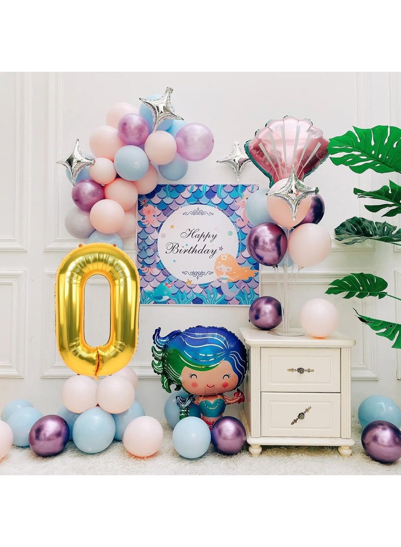 HOME ZONE 40 Inch Gold Digit Helium Foil Birthday Party Balloons Number 0 - Image 2