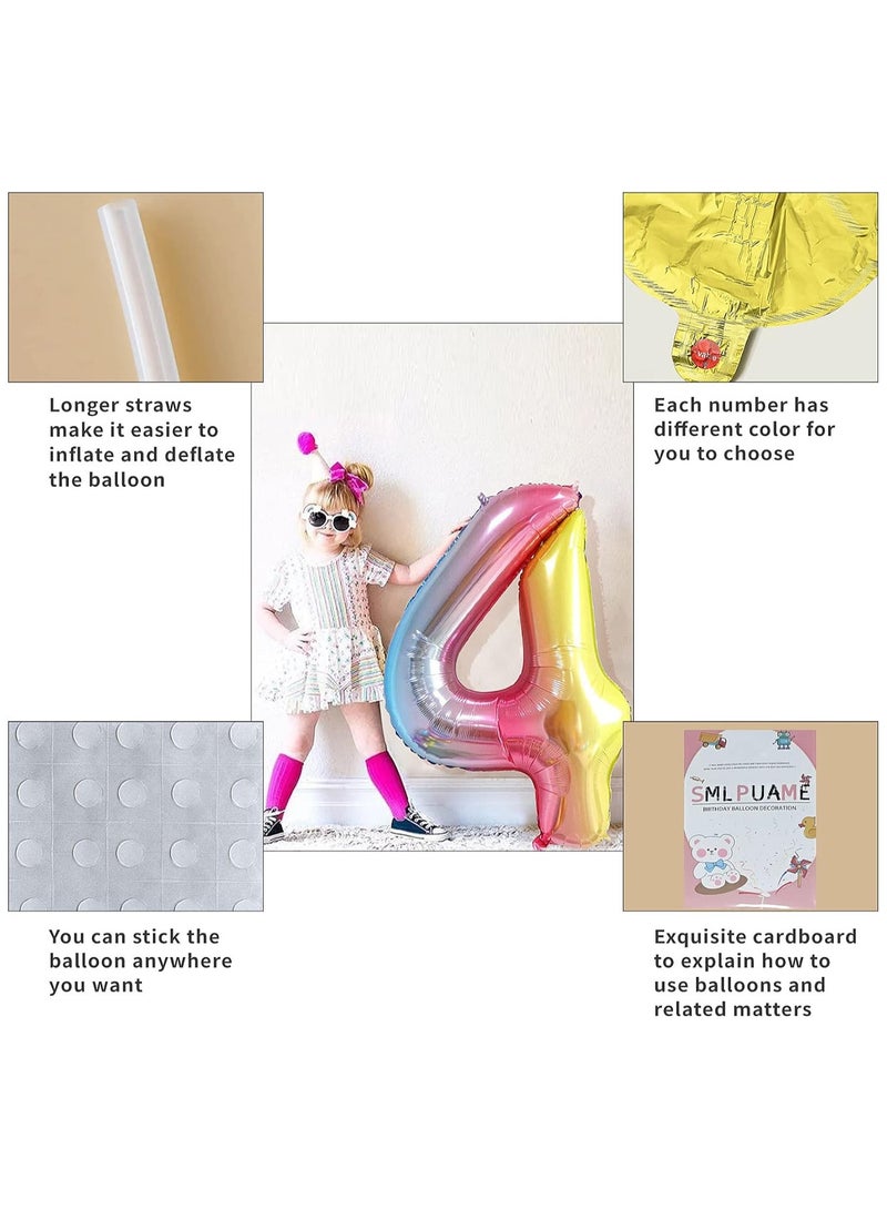 HOME ZONE 40 Inch Gold Digit Helium Foil Birthday Party Balloons Number 0 - Image 5