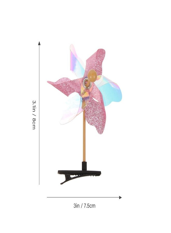 KALLORY 11pcs Windmill Hair Clip Funny Hair Clips Sprout Clips Cute Pinwheel Hairpin Kids Birthday Party BarrettesHair Accessories for Toddlers Girls - Image 3