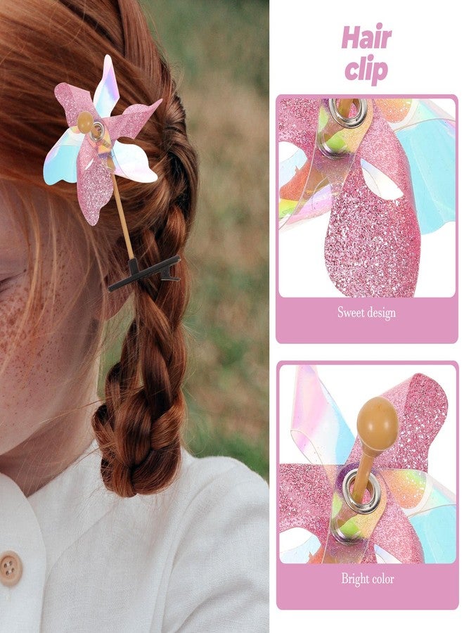 KALLORY 11pcs Windmill Hair Clip Funny Hair Clips Sprout Clips Cute Pinwheel Hairpin Kids Birthday Party BarrettesHair Accessories for Toddlers Girls - Image 4