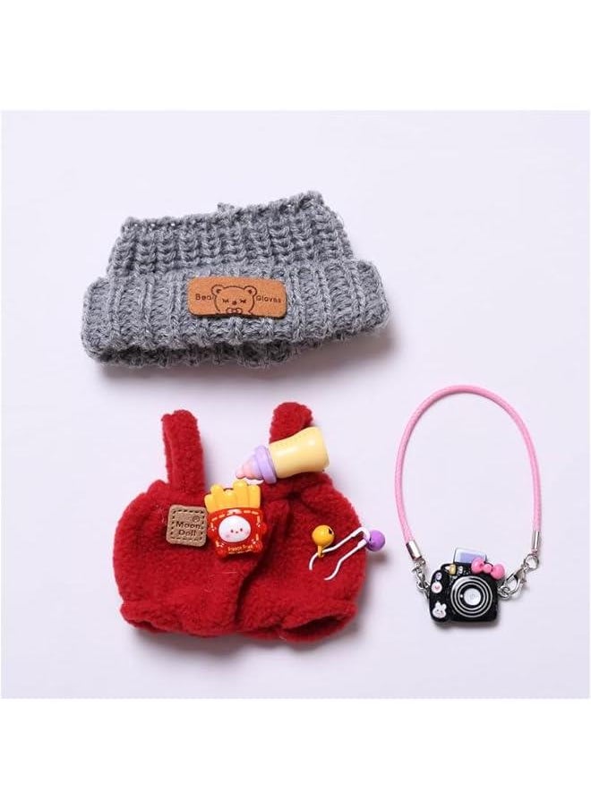 Arabest Labubu Clothes, labubu Outfit, labubu Keychain Accessories，Clothes Suitable for 15cm and 17cm labubu (red)  - Image 5