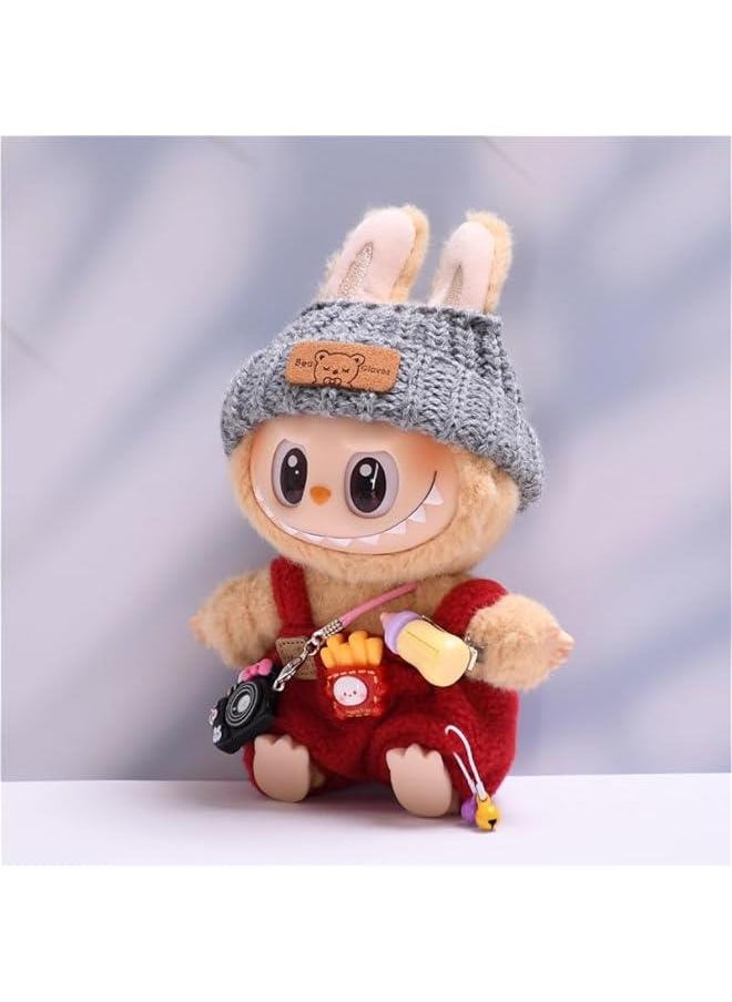 Arabest Labubu Clothes, labubu Outfit, labubu Keychain Accessories，Clothes Suitable for 15cm and 17cm labubu (red)  - Image 4