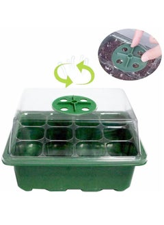 Gerenic 10 Pack Seed Starter Tray Seedling Starter Kits, Plant Starter Kit with Humidity Domes and Base Indoor Greenhouse Mini Propagator Station for Seeds Growing Starting (12 Cells per Tray)  - Image 3
