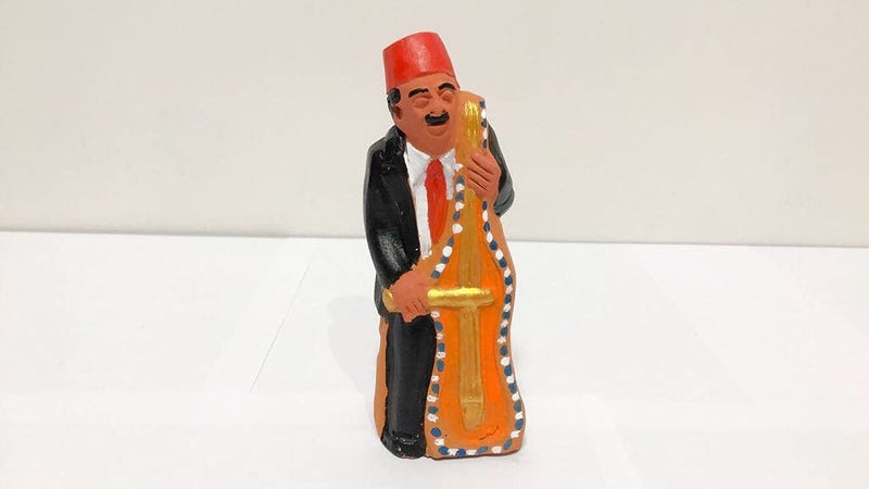 Generic Reddish Brown Music Band Pottery Tabletop Sculpture - Image 5