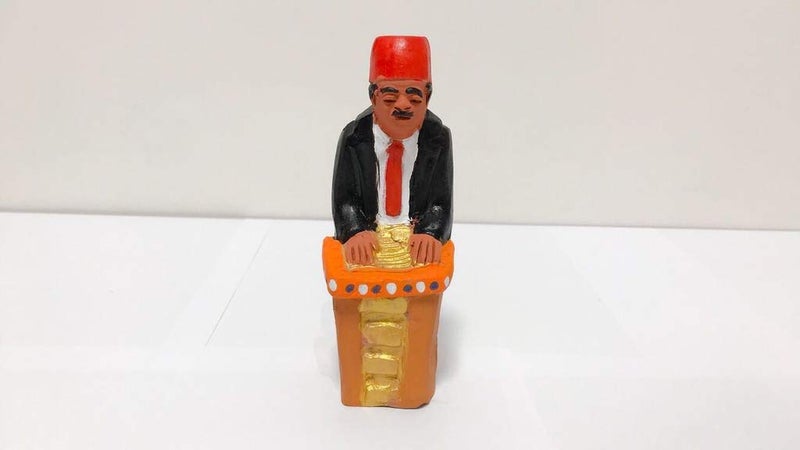 Generic Reddish Brown Music Band Pottery Tabletop Sculpture - Image 3