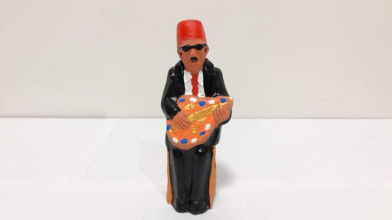 Generic Reddish Brown Music Band Pottery Tabletop Sculpture - Image 4