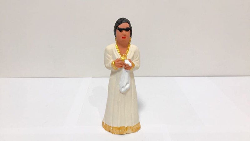 Generic Reddish Brown Music Band Pottery Tabletop Sculpture - Image 2