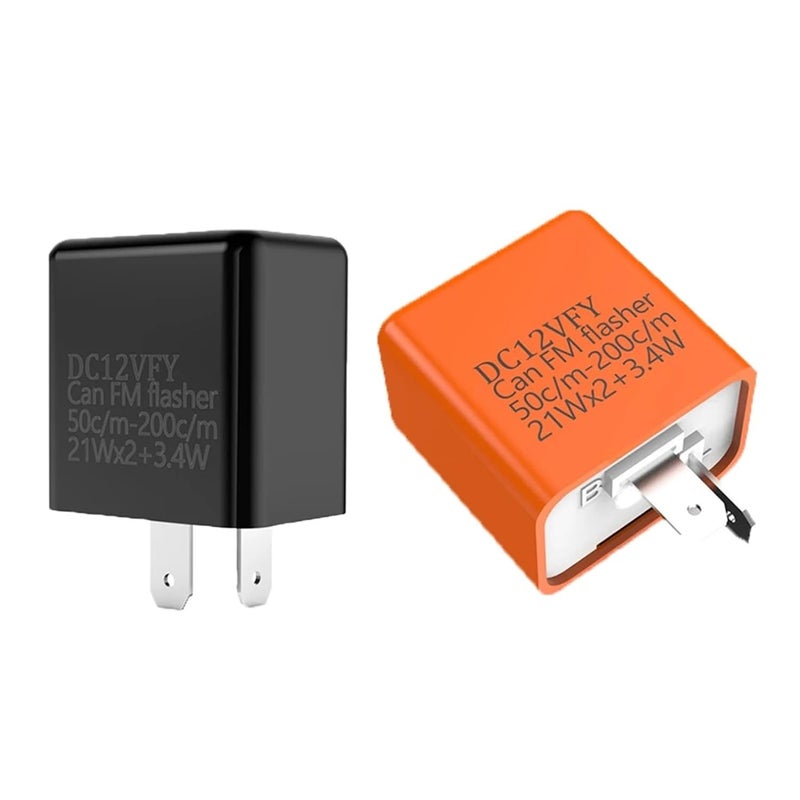 Black 12V Adjustable Frequency Relay Turn Signal Flasher For Motorcycle LED Indicator - Image 5