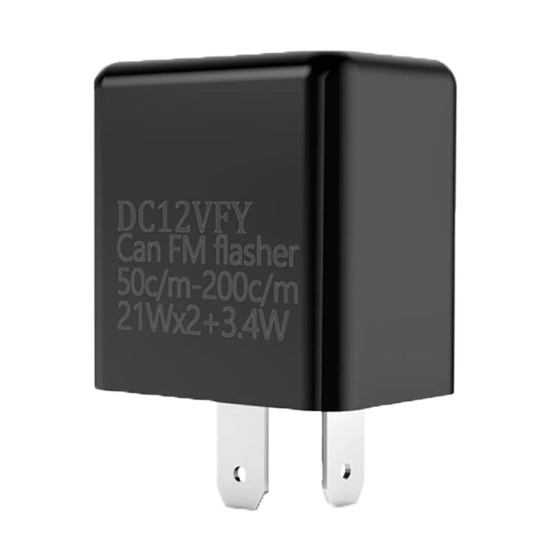 Black 12V Adjustable Frequency Relay Turn Signal Flasher For Motorcycle LED Indicator - Image 3