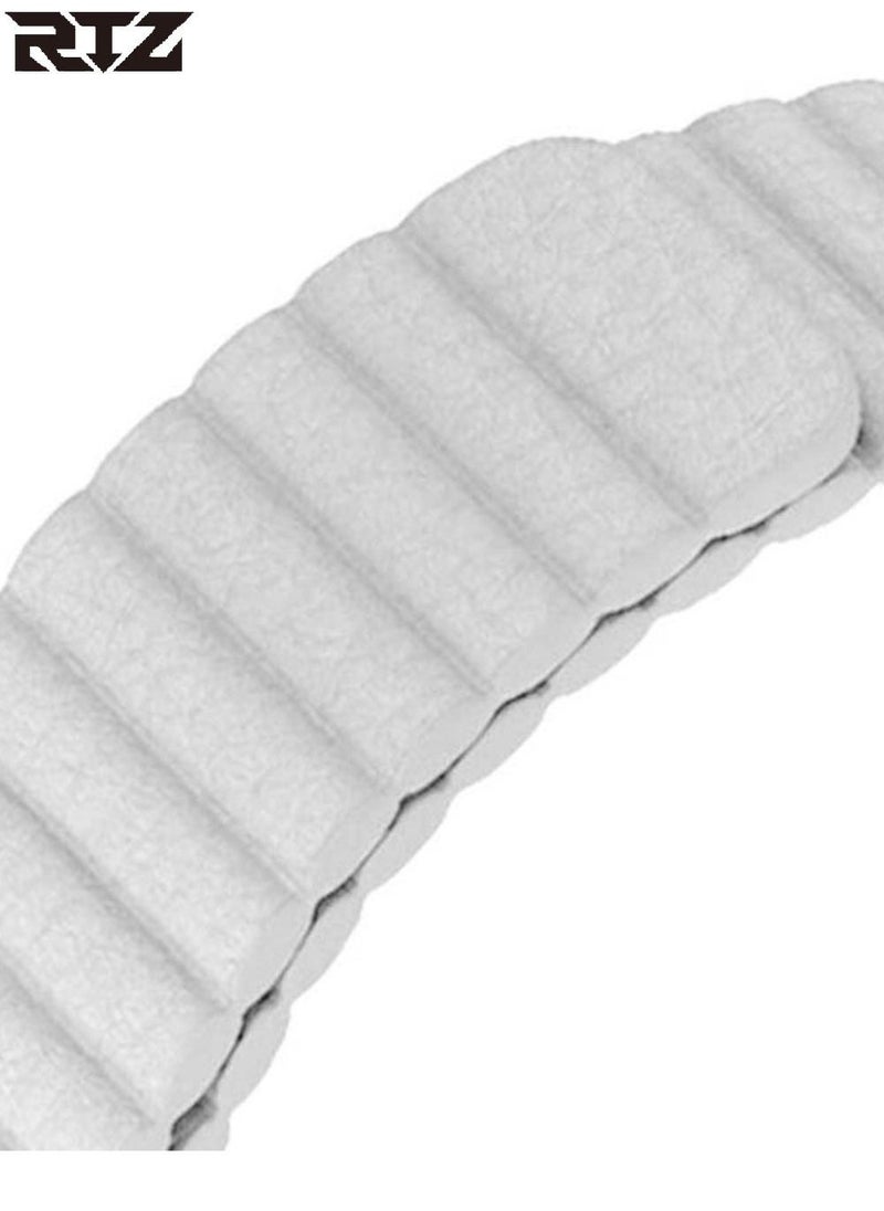 RTZ - Magnetic Leather Band For Apple Watch 42/44/45mm White - Image 1