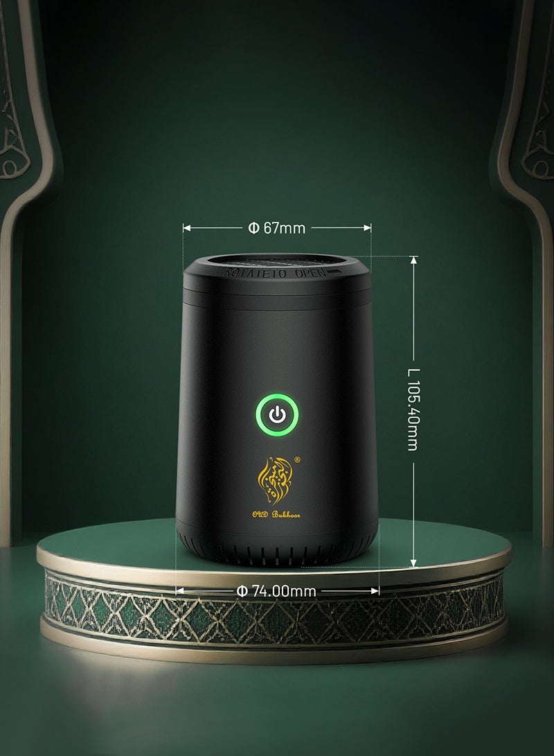 Oud Bukhoor New Upgraded 2.0 Rotary Cover Portable Electric Incense Burner Fast Burning and Rich Smoke Bakhoor Burner for Home BK-19 - Image 4