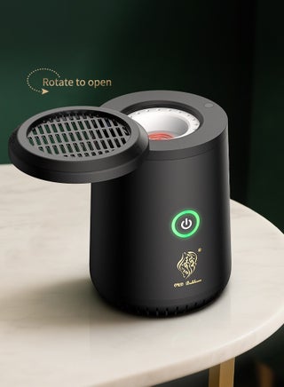 New Upgraded 2.0 Rotary Cover Portable Electric Incense Burner Fast Burning and Rich Smoke Bakhoor Burner for Home BK-19