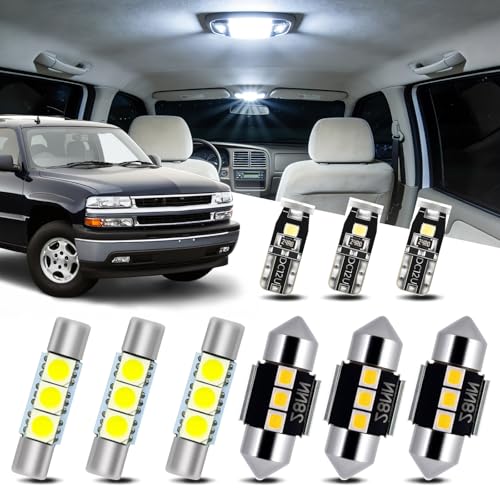 EASY EAGLE 21Pcs Car Interior Lights: Super Bright Bulbs 6000K White LED for 2000 2001 2002 2003 2004 2005 2006 Chevy Tahoe/Suburban all models Lighting Package Kit Includes Light Accessories + Install Tool - Image 1