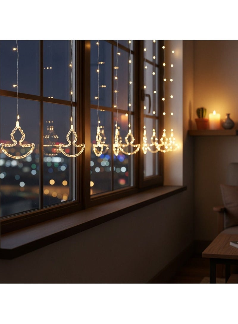 ZAYO LED Diya Lights Warm White, Decorative Diya String Lights for Diwali Decoration, Home Decor, Festival, Wedding, Party, Mandir Decoration, Indoor Fairy Lights -  3X1 Meter - Image 2