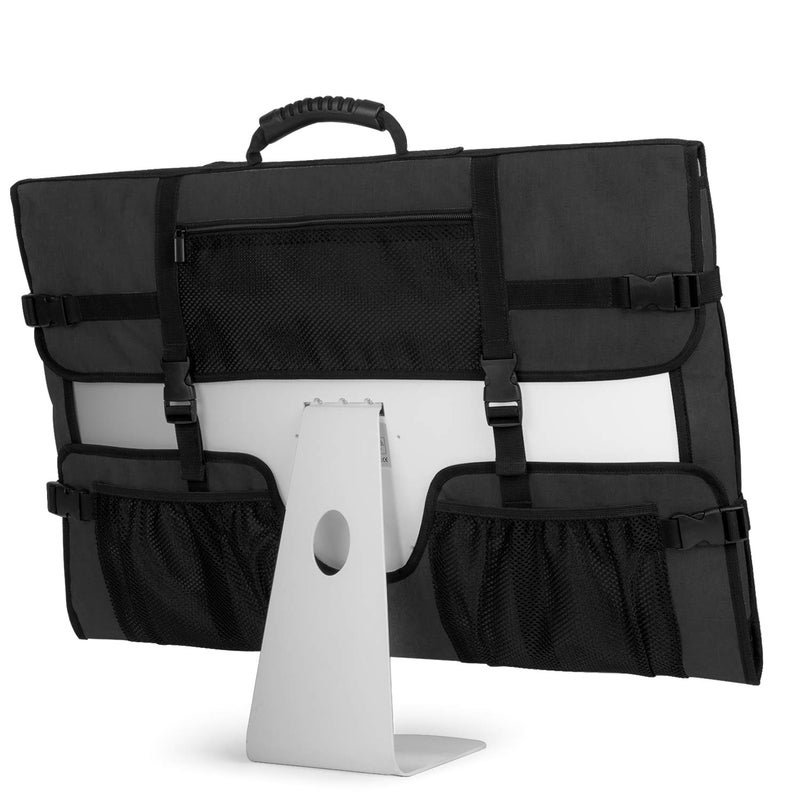 CURMIO Travel Carrying Bag Compatible for Apple 27" iMac, Protective Monitor Dust Cover for 27" LCD Screens and Accessories, Black, Patent Pending - Image 1