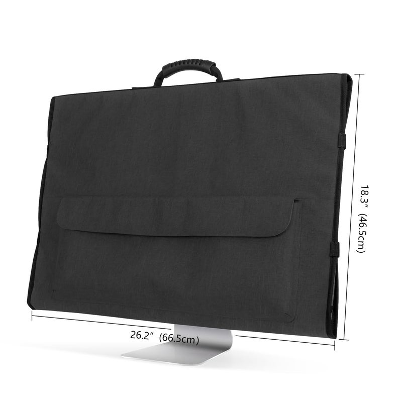CURMIO Travel Carrying Bag Compatible for Apple 27" iMac, Protective Monitor Dust Cover for 27" LCD Screens and Accessories, Black, Patent Pending - Image 5