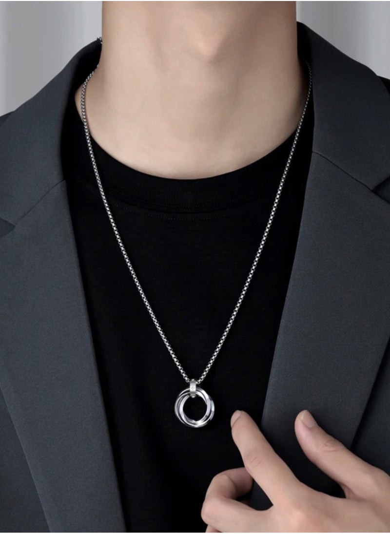 JewelryEveryday - High Quality Silver Stainless Steel Necklace For Men Size 60 cm - Image 1