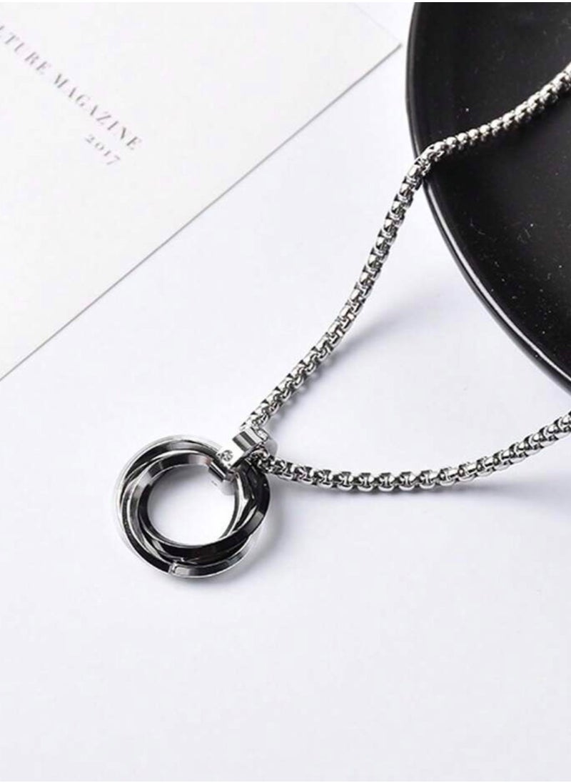 JewelryEveryday - High Quality Silver Stainless Steel Necklace For Men Size 60 cm - Image 1