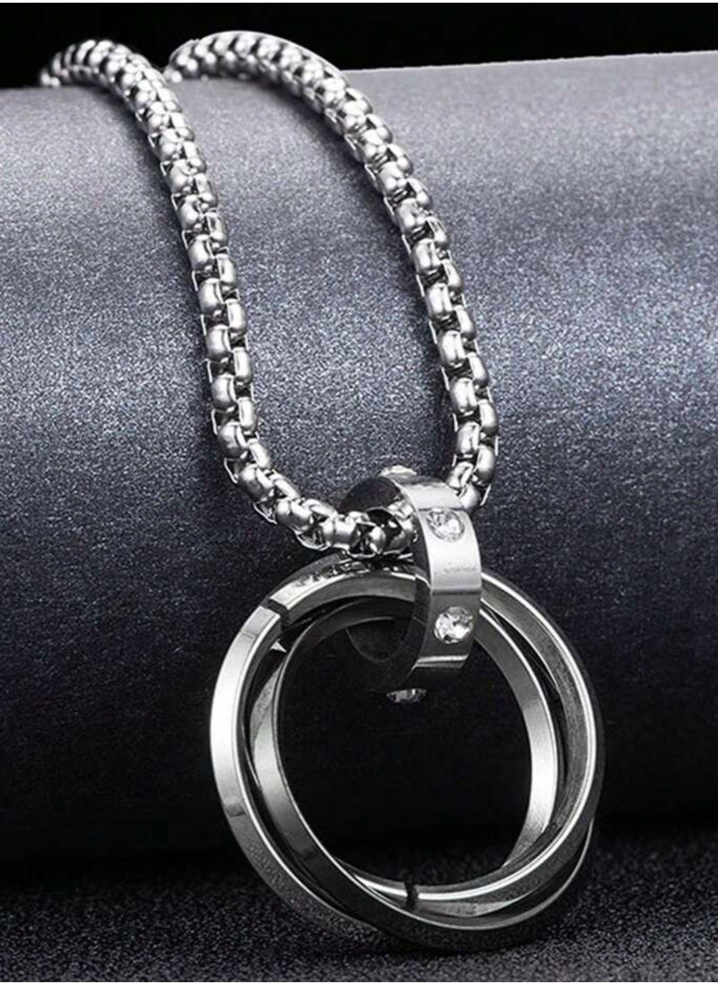 JewelryEveryday - High Quality Silver Stainless Steel Necklace For Men Size 60 cm - Image 1