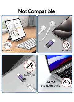 【Pack of 2】Lightning Female to USB-C Male Adapter, USB C to Lightning Adapter, Compatible with iPhone-16 15, iPad Pro/Air, S25 S24 S23 Ultra, Huawei, Support Charging & Data Sync, 【Purple】 - pzsku/ZF1FED80A082F06BC6BFCZ/45/_/1740396117/27b80589-eb68-4f1b-8ab3-e58fa547d364