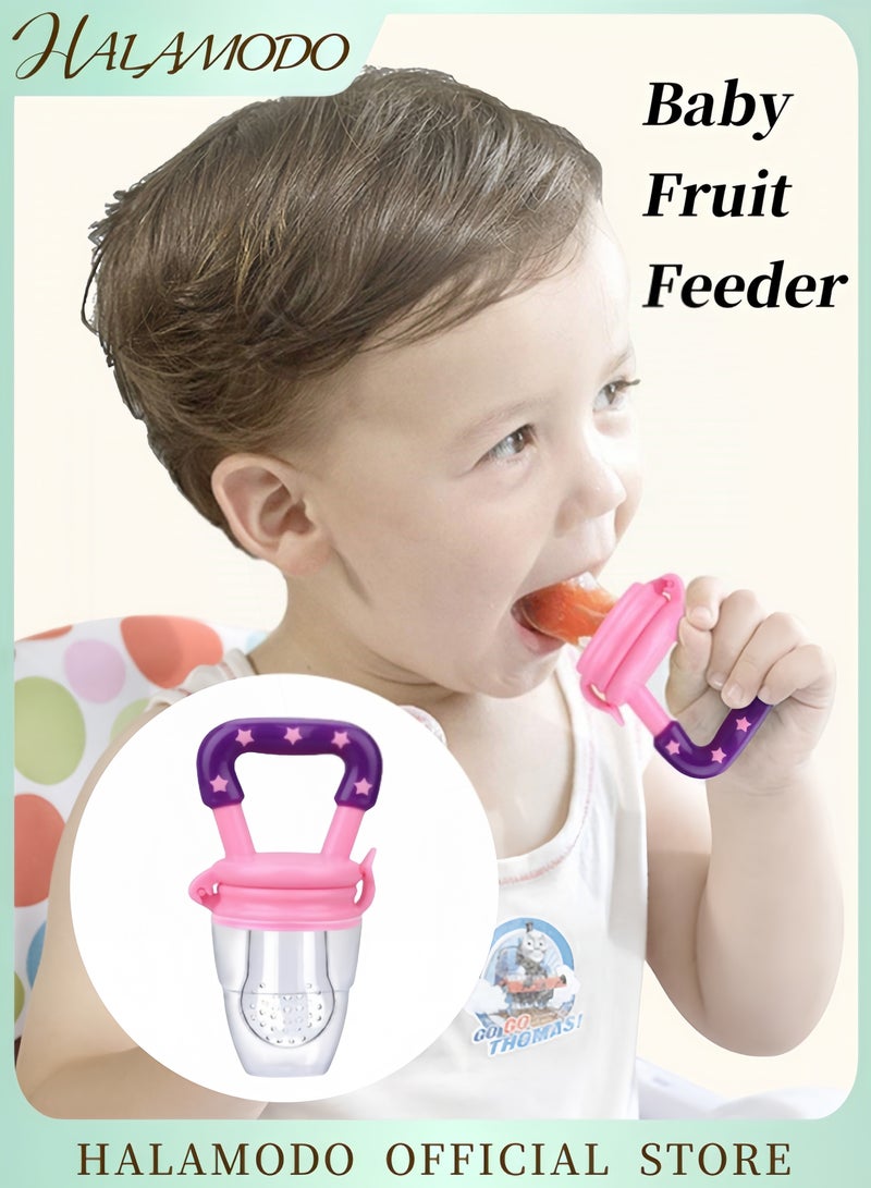 HALAMODO Baby Food Feeder Teething Pacifier for Fruits & Veggies & & Frozen Milk Reusable Food-Grade Silicone Teethers Fruit Food Silicone Pacifier Baby Eating Essentials BPA Free Baby Feeding Supplies - Image 1