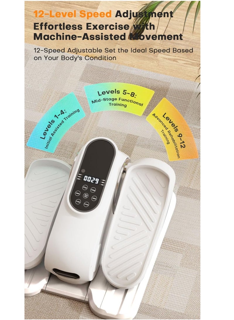 XiuWoo Quiet Electric Under Desk Elliptical Machine, Portable 12-Speed Seated Leg Exerciser with Remote Control, Compact and Low-Impact Elliptical for Seniors, Home, Office, or Gym  - Image 3