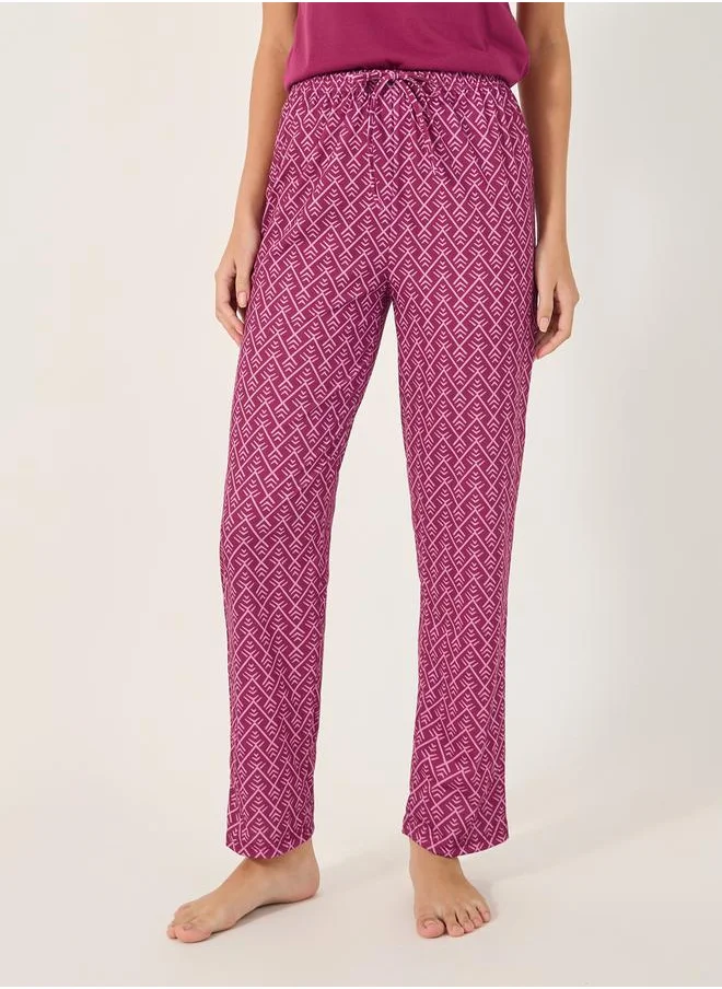 Styli Tasseled Round Neck Cami and Pyjama Set