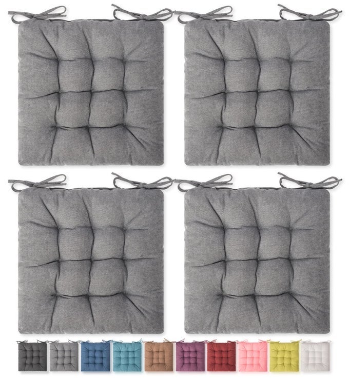 4 Pack Seat Cushion Chair Cushion Comfort Chair Pads Chair Mat for Indoor Outdoor Dining Chair Office Chair Desk Chair