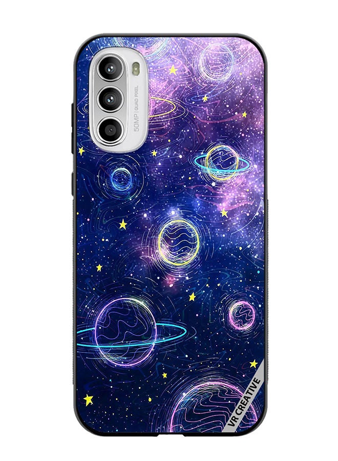 VR CREATIVE Protective Case Cover For Motorola Moto G82 Galaxy Design Multicolour - Image 1