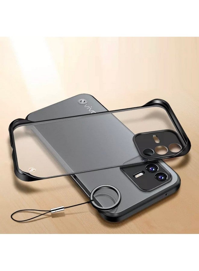 ريل كيس غطاء خلفي REALCASE لهاتف Vivo V23 5G | غطاء خلفي أنيق غير لامع صلب بدون إطار | غطاء خلفي ناعم مقاوم للصدمات من مادة TPU لهاتف Vivo V23 5G (أسود) - Image 1