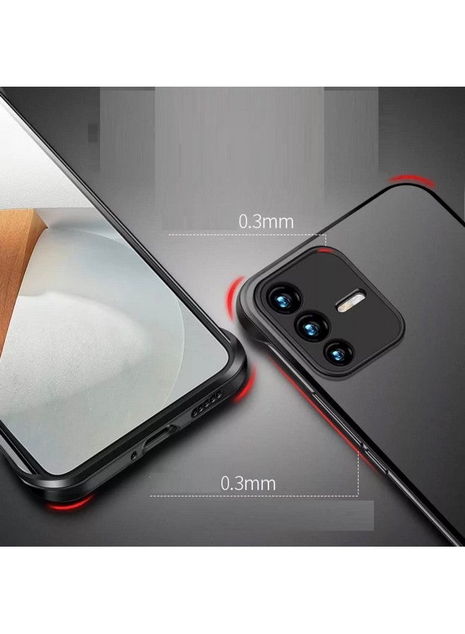 ريل كيس غطاء خلفي REALCASE لهاتف Vivo V23 5G | غطاء خلفي أنيق غير لامع صلب بدون إطار | غطاء خلفي ناعم مقاوم للصدمات من مادة TPU لهاتف Vivo V23 5G (أسود) - Image 4