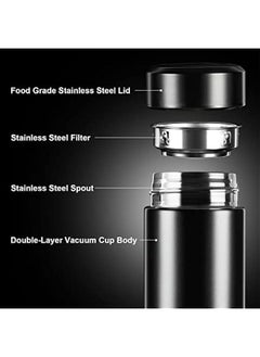 OCTOBER PARACITY Insulated Water Bottle, 17 oz Stainless Steel Water Bottles, Double Wall Vacuum Hot Drinks Thermo, Metal Water Bottle Keeps Hot for 12 Hrs, Cold for 24 Hrs, for Coffee, Tea  - Image 3