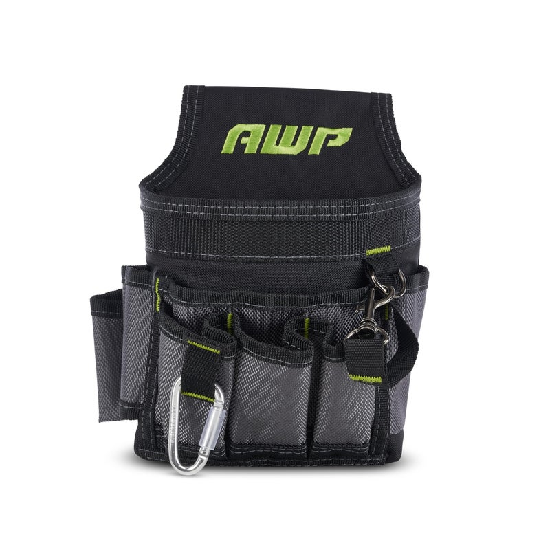 AWP Ballistic Nylon Mini Tool Pouch Multi-Pocket Organizer for Electricians, Professional Tool Box for Efficient Organization, Black/Gray | 1L-23021-2 - Image 5