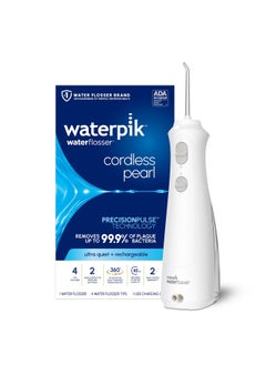 Waterpik Waterpik Cordless Pearl Rechargeable Portable Water Flosser for Teeth, Gums, Braces Care and Travel with 4 Flossing Tips - ADA Accepted, WF-13 White, Packaging May Vary  - Image 1