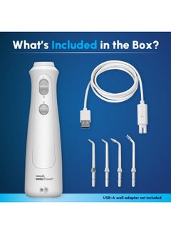 Waterpik Waterpik Cordless Pearl Rechargeable Portable Water Flosser for Teeth, Gums, Braces Care and Travel with 4 Flossing Tips - ADA Accepted, WF-13 White, Packaging May Vary  - Image 4
