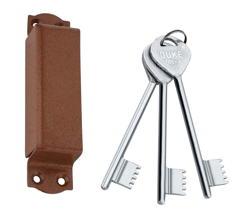 DUKE قفل باب ديوك 8 رافعة بتشطيب كروم رمادي - Image 2