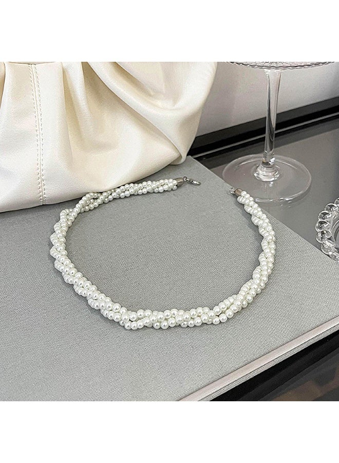 NIBEMINENT Vintage Multi-Layer Wrapped Pearl Necklace