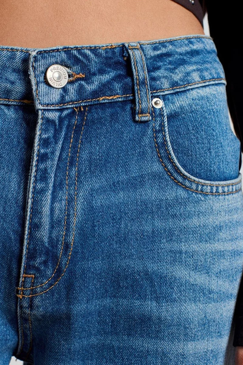 Dilvin Mid Blue Denim DILVIN Low-Waist Flare-Leg Jeans for Women | Best Price UAE